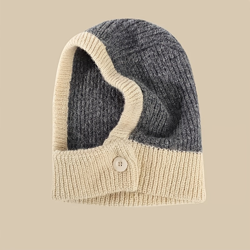 Women's Balaclava Ski Mask Warm Ear Protection Hats Halter Knitted Hat