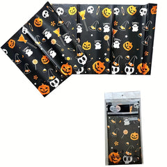 Halloween Disposable Party Aluminum Foil Tablecloth Pumpkin Tablecloth