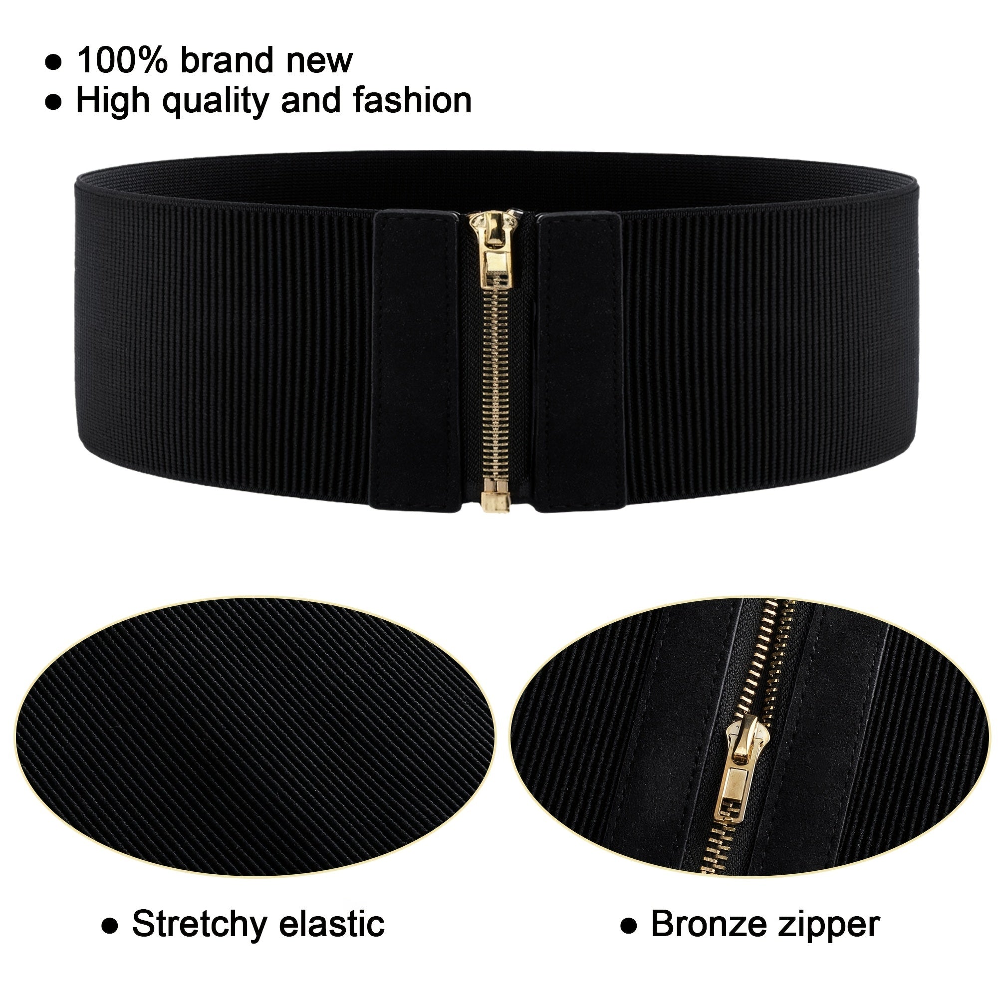 Womens Wide Elastic Waist Belt Cinch Belt Stretch Waistband