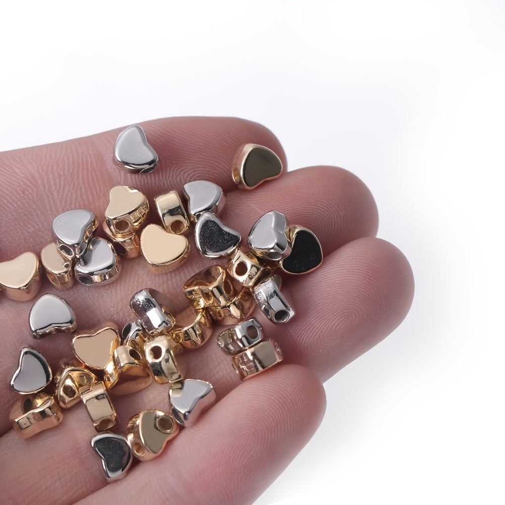 100pcs Heart Partition Beads for Jewelry Making