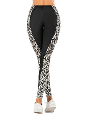 Baroque Print High Waist Slim Leggings