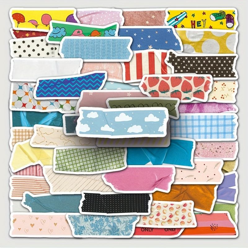 50 Colorful Polka Dot Stickers with Adhesive Tape Reusable Self Adhesive Deca