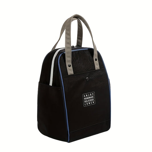 Insulated Lunch Bag Double Zip Waterproof Easy Carry Students Office