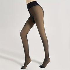 Warm Fuzzy Thermal Pantyhose Solid Slim Leggings