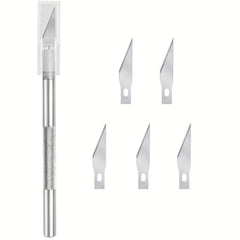 Stainless Steel Pumpkin Carving Set w/ 5 Blades - DIY Art Cutting Stencil