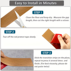 1pc Laminate Floor Separator Brown Wood Grain