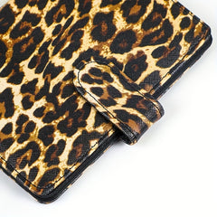 Leopard Print PU Leather Passport Holder - Lightweight Portable Case