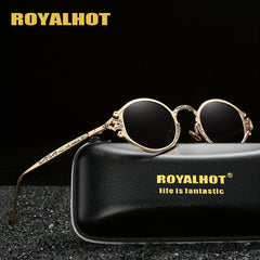 RoyalHot Oval Metal Polarized Sunglasses