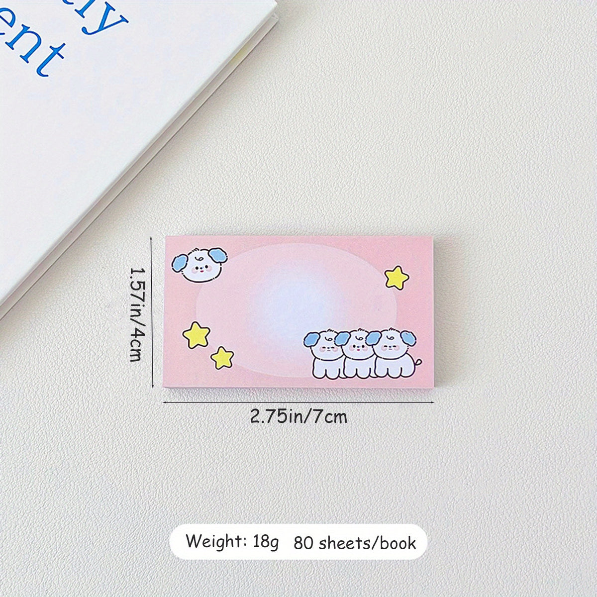 Cute Cartoon Star Puppy Bunny Note Paper 80 Sheets