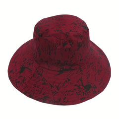 Tie Dye Print Sun Hat Solid Cotton Bucket Hat Casual Outdoor UV Protection Booni