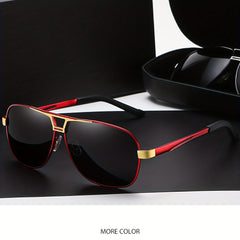 Men's Metal Polarized Sunglasses UV Protection Driving Fishing Sunglasses