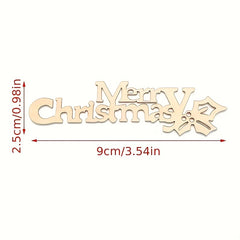 10pcs Merry Christmas Hanging Ornaments Wooden Letter Xmas Decoration