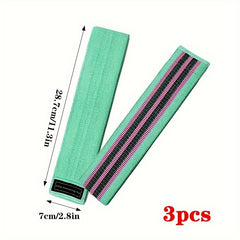 3pcs Squat Resistance Band Yoga Fitness Rope for Buttocks Lifting