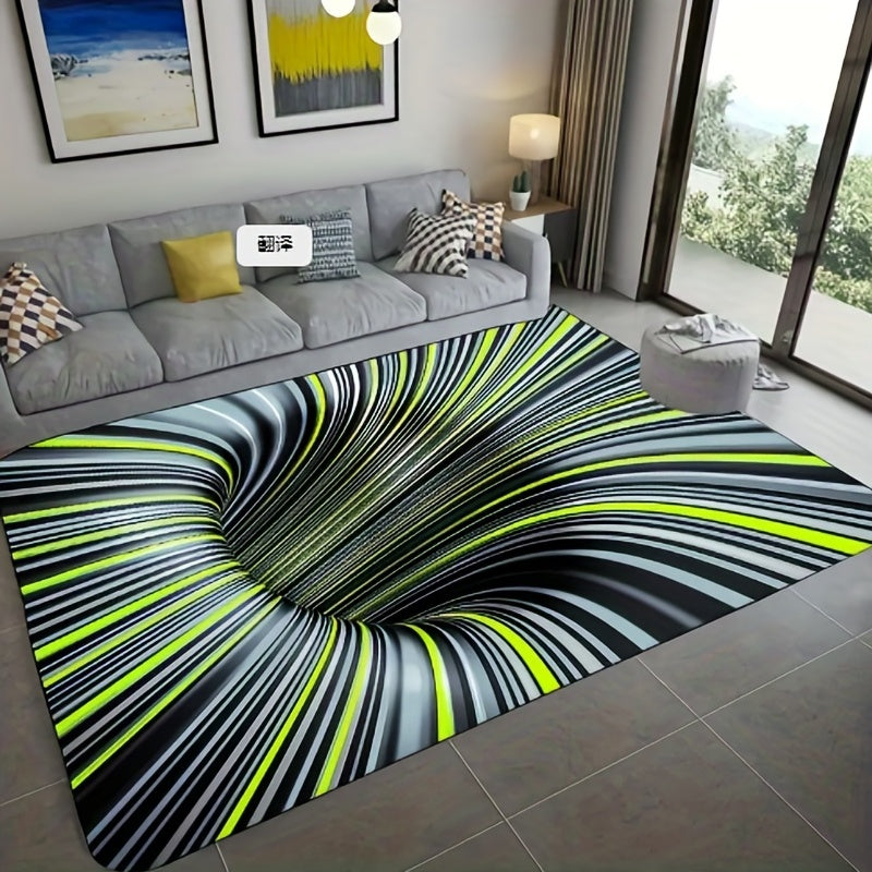 3D Vision Area Rug Soft Waterproof Machine Washable 4X5 25ft