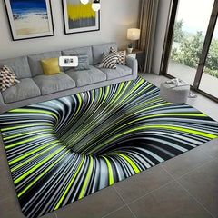 3D Vision Area Rug Soft Waterproof Machine Washable 4X5 25ft