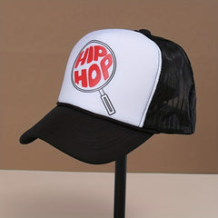 Racket Print Baseball Cap Hip Hop Mesh Trucker Hat