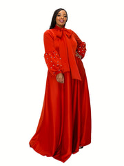  Knot Front Maxi Party Dress