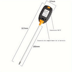 4 in 1 Soil pH Meter Plant Thermometer Moisture Tester