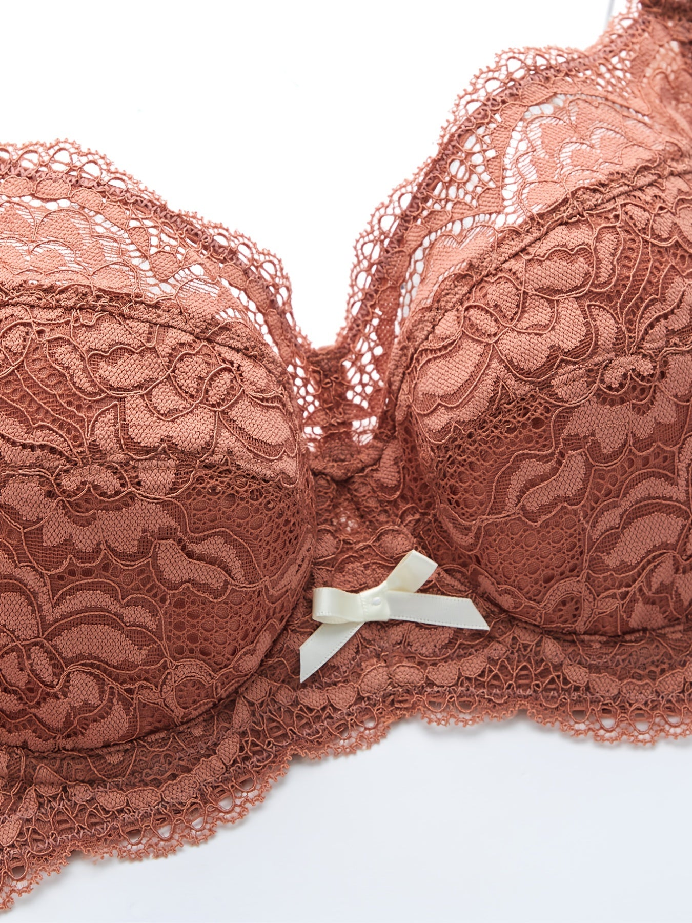 Women's Lace Soft Steel Ring Full Cup Bras Breathable Mesh Anti sag Bra