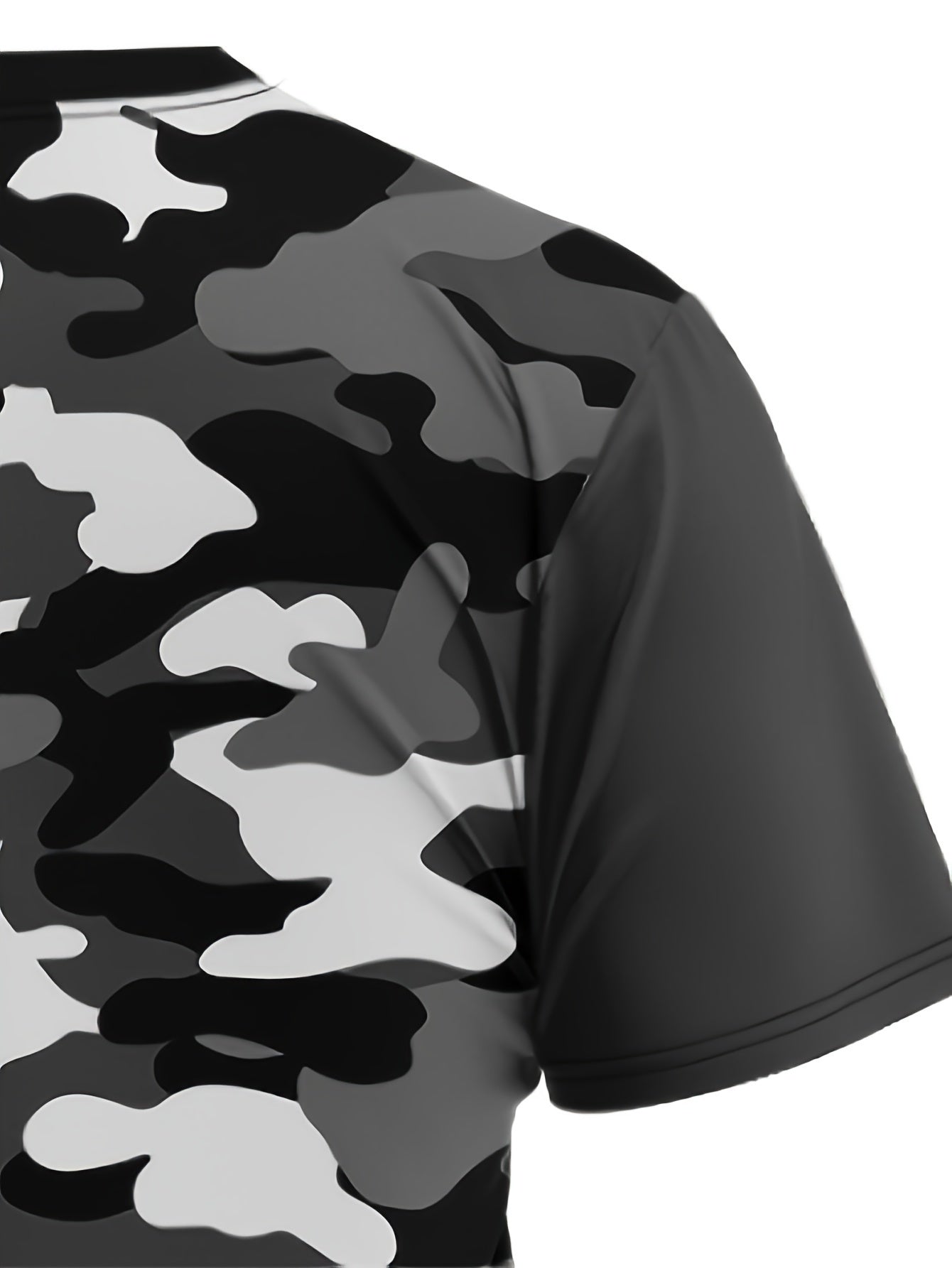 Camouflage Mens T-shirt & Drawstring Shorts Set Summer Outfit