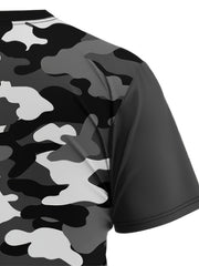 Camouflage Mens T-shirt & Drawstring Shorts Set Summer Outfit