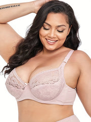  Sheer Lace Sexy Bralette Women's Plus Stretchy Bra