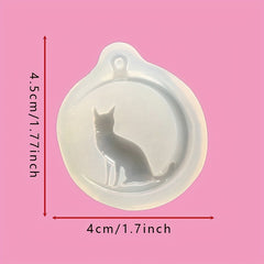 Moon Cat Silicone Pendant Mold for Resin Jewelry Making