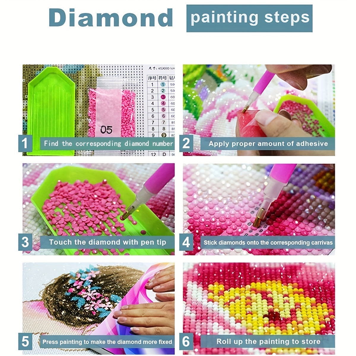 DIY Cartoon Panda Diamond Painting 7x9 - Animal Art Home Gift