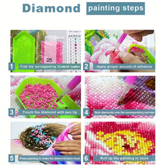 DIY Cartoon Panda Diamond Painting 7x9 - Animal Art Home Gift