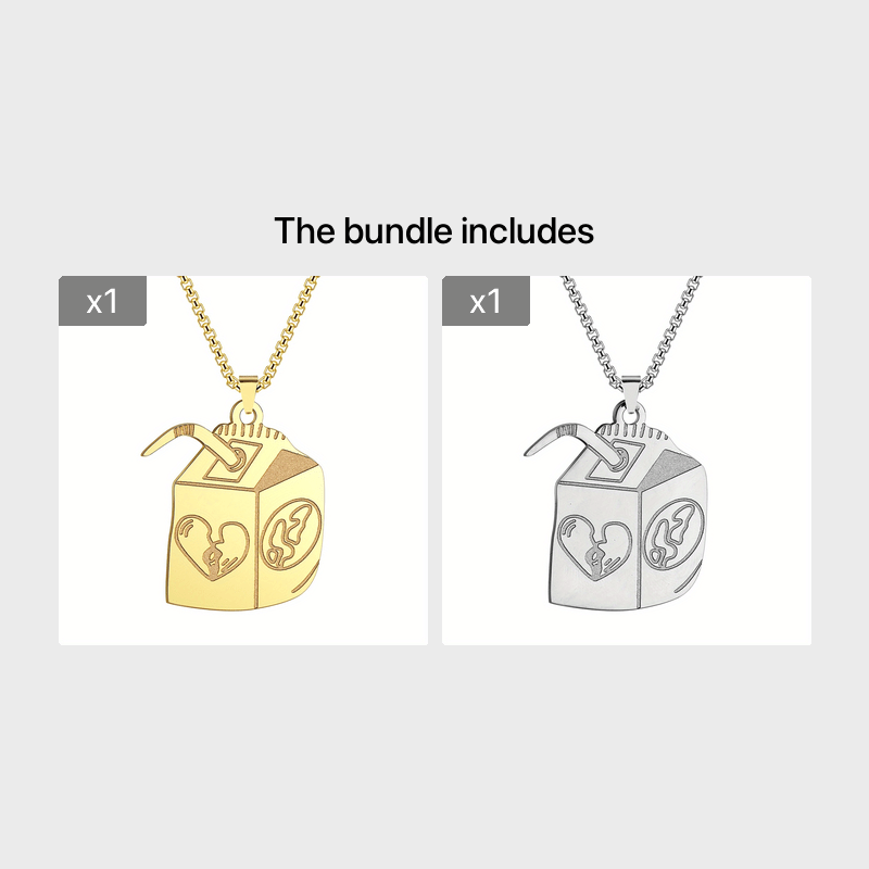 Juice Box Stainless Steel Pendant Necklace Unisex Choker
