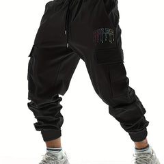 Casual Drawstring Cargo Pants Men's Joggers for Spring Summer