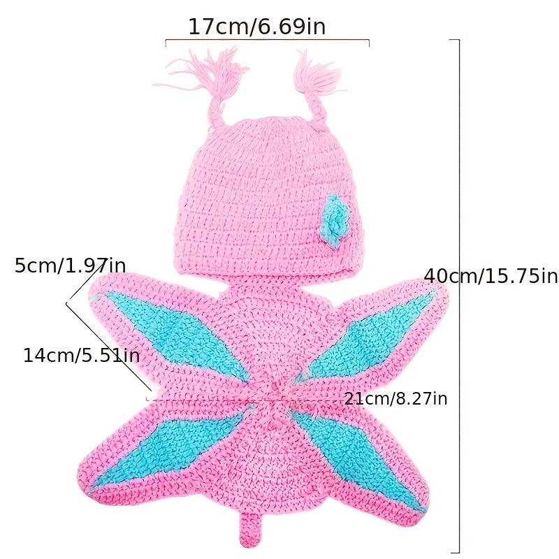 Butterfly Hand Knitted Costume Crochet Infant Baby Newborn Photography Props