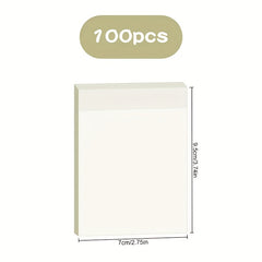 100 Transparent Sticky Notes Waterproof Stickers for Students School Office