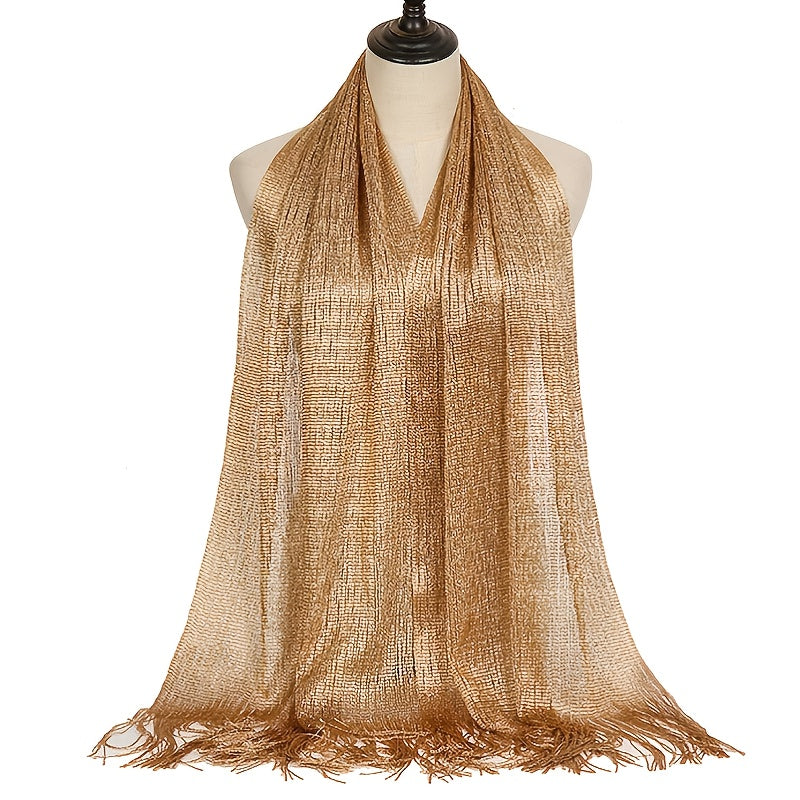 Women's Party Shawls with Golden and Silver Thread - Warm Scarf