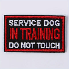 Stylish Service Dog Vest with 'Do Not Touch' Patch, Fasteners Included