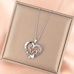 Heart Shape Mom Double Love Necklaces Men Jewelry