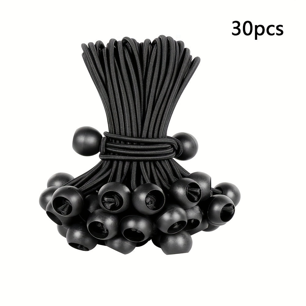 30pcs Ball Bungee Cords 15 24 Cm Canopy Tarp Tie Down Camping Shelter Cargo
