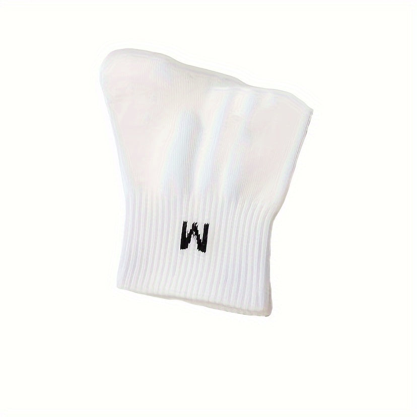 10 Pairs Letter Print Socks Breathable Women's Stockings