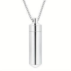 Eternal Pet Remembrance Cylinder Cremation Necklace Dog Ashes Urn