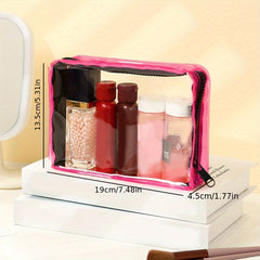 Transparent PVC Toiletry Bag for Travel Daily Use Makeup Storage Bag Waterproof