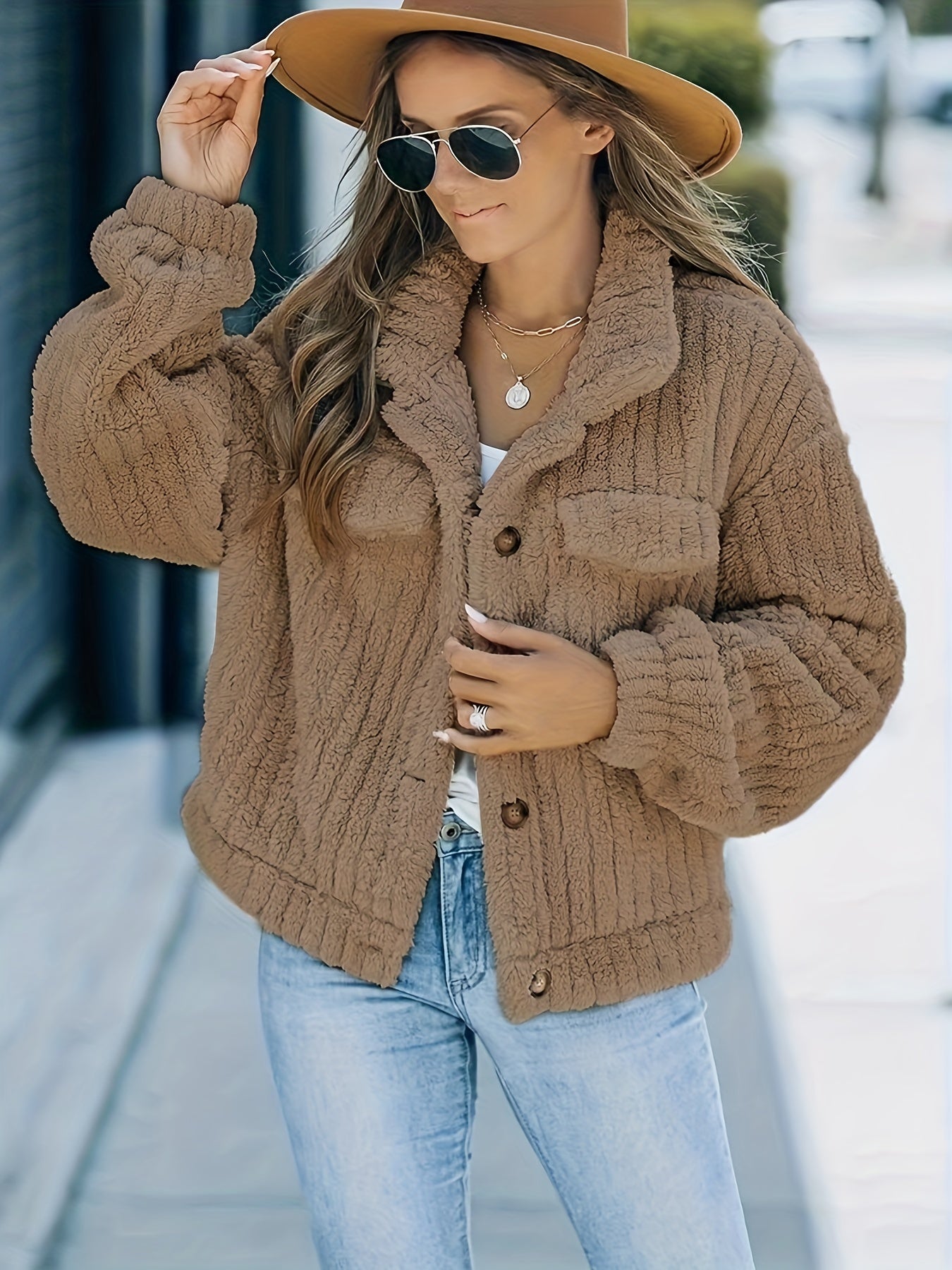 Faux Fur Trucker Jacket for Fall & Winter