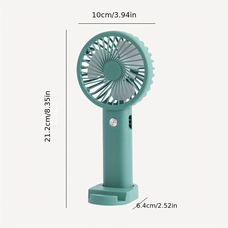 USB Rechargeable Handheld Fan Desktop Holder Small Compact Portable Fan