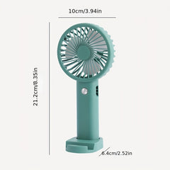 USB Rechargeable Handheld Fan Desktop Holder Small Compact Portable Fan