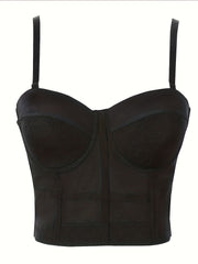 Contrast Mesh Cami Corset Body Shaper Women's Lingerie