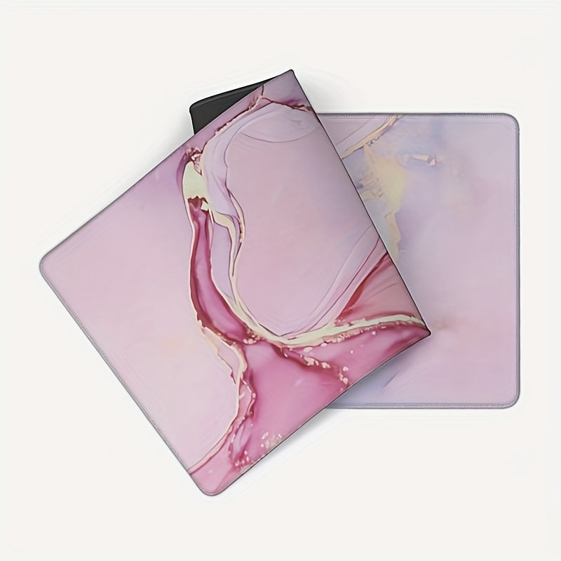 Large Marble Style Mouse Pad Non Slip Rubber Base Waterproof Keyboard Pad