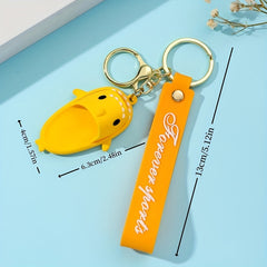 Shark Slipper Bracelet Keychain Silicone Animal Wristlet Key Chain