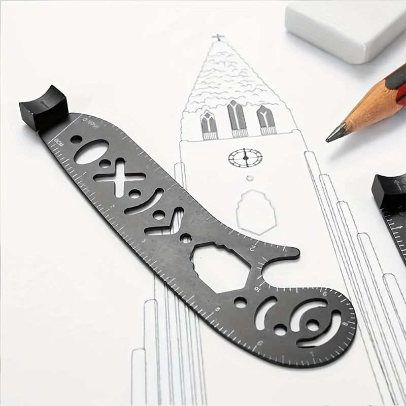 4pcs Geometric Drawing Set Compass & Ruler with Magnetic Feature