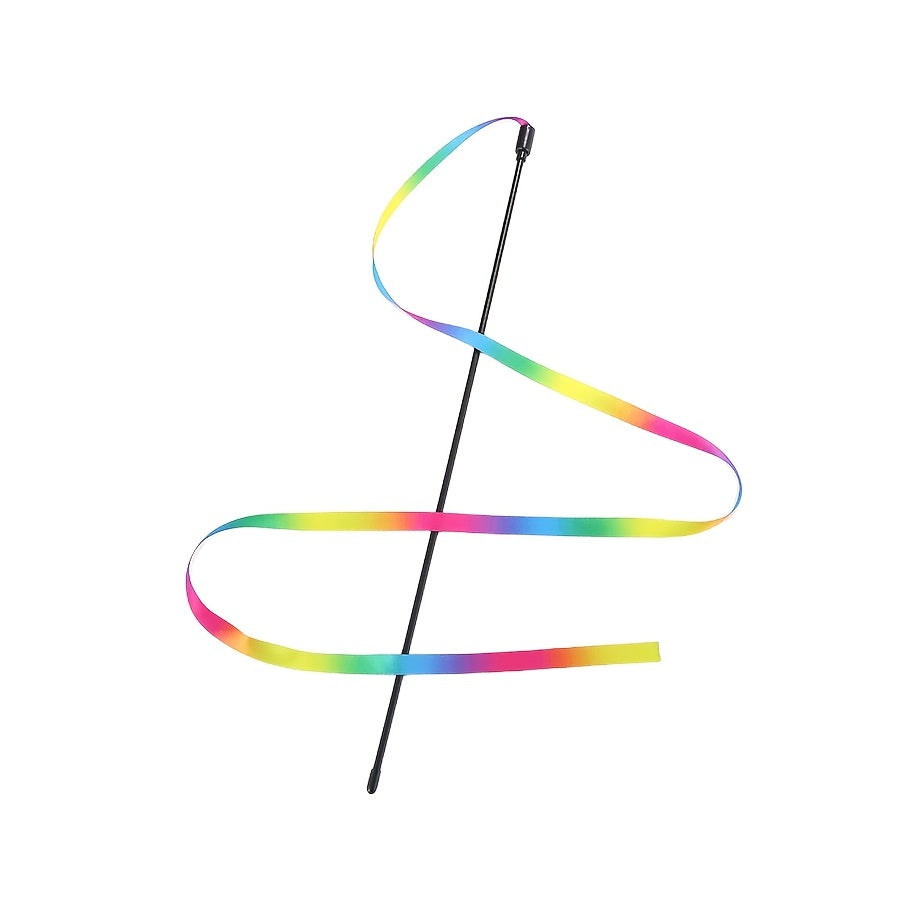 Interactive Cat Toys Wand Rainbow String Teaser