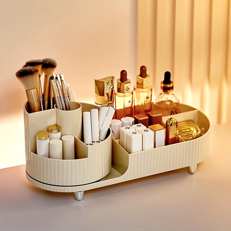 Rotating Cosmetic Organizer Pen Tube Desktop Makeup Brushes Lipstick Shelf