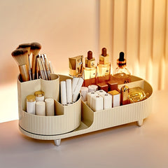 Rotating Cosmetic Organizer Pen Tube Desktop Makeup Brushes Lipstick Shelf